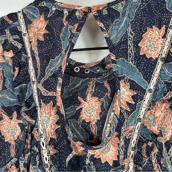 Isabel Marant Floral Ruffle Sleeve Top | Size 38 | US Size 6 - Picture 10 of 12